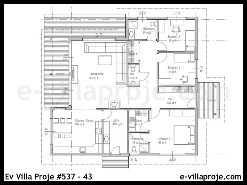Ev Villa Proje #537 - 43